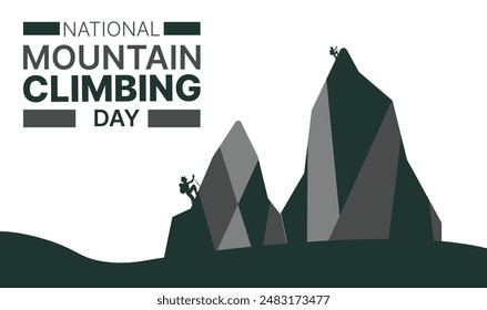 national mountain climbing day design templet