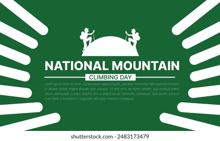 national mountain climbing day design templet