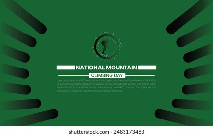 national mountain climbing day design templet