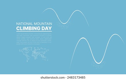 national mountain climbing day design templet