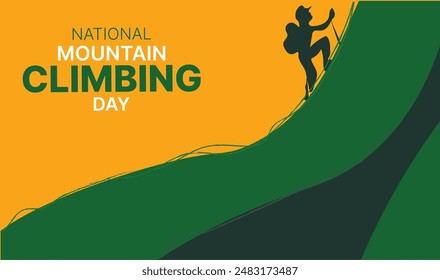 national mountain climbing day design templet