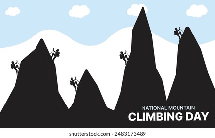 national mountain climbing day design templet