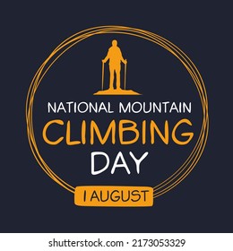 National Mountain Climbing Day, held on 1 August.