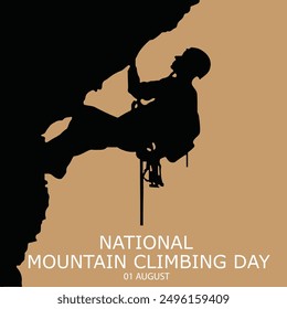 National Mountain Climbing Day, held on 1 August. EPS FILE.