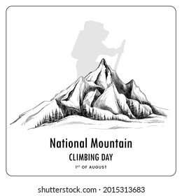 National Mountain Climbing Day. Vector illustration design.