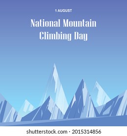 Día nacional de escalada de montaña. Diseño de ilustración vectorial.