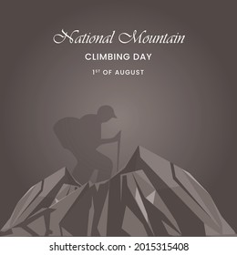 National Mountain Climbing Day. Vector illustration design.