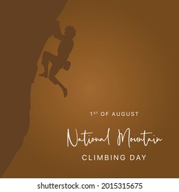 National Mountain Climbing Day. Vector illustration design.