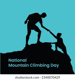 National Mountain Climbing Day, climbing vector art,Facebook post design