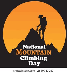 National Mountain Climbing Day Vektor
