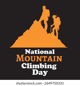 National Mountain Climbing Day vector
