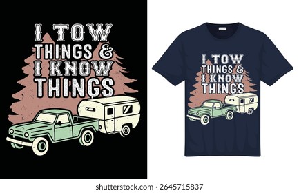 
National Mountain Rock Climbing Day Funny Quotes I Tow Things And I Know Things Vintage Graphic T-shirt Design with Vector Illustration Template. print for shirt, poster, gift, banner, card
