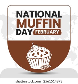 NATIONAL MUFFIN DAY Vector Illustration for post background
