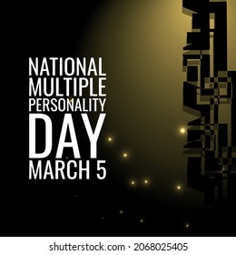 National Multiple Personality Day. Design suitable for greeting card poster and banner
