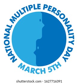 National multiple personality day symbol.