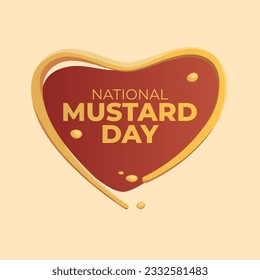 national mustard day design template for celebration. mustard vector design. mustard illustration. mustard and hot dog.