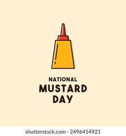 National Mustard Day. The first Saturday in August. Flat design vector. Eps 10.