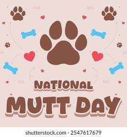 National Mutt Day – December 2, 2024, Attractive design, can be used on all social media platforms, beautiful color combination, get it now for the first purchase.