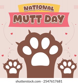 National Mutt Day – December 2, 2024, Attractive design, can be used on all social media platforms, beautiful color combination, get it now for the first purchase.