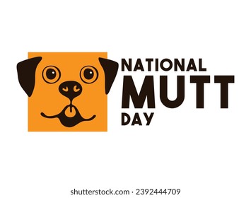 Día Nacional del Mutt. Vector de diseño plano. Eps 10.