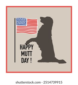 National Mutt Day vector banner design