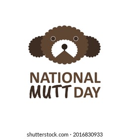 National Mutt Day Vector Template Design Illustration