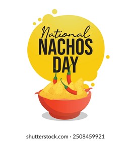 Modelo de design de vetor do Dia Nacional de Nachos bom para o uso da celebração. Projeto do Dia Nacional de Nachos. Design plano. eps 10.