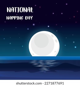 national napping day. Design suitable for greeting card poster and banner