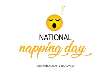 National Napping day is observed every year in March. Holiday, poster, card and background vector illustration design.