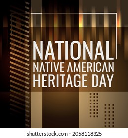 National Native American Heritage Day.Geometric design suitable for greeting card poster and banner