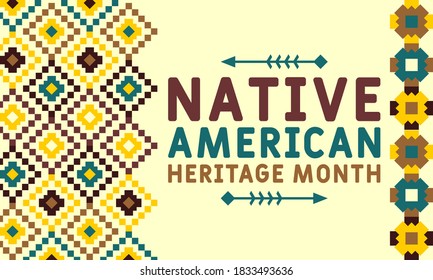 National Native American Heritage Month Annual Stock Vector (Royalty ...