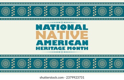 National Native American Heritage Month – November 2023. Native Heritage t shirt design. Banner, cover, poster, greeting, card design