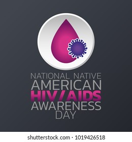 National Native American HIV AIDS Awareness Day Icon Design, Infographic Health, Medical Infographic. Vector Illustration