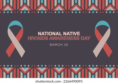 National Native HIV AIDS Awareness Day background. Vector illustration background.