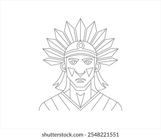 National Native People American Heritage Month one line art Illustrations  Vectors line drawing Minimalist Digital American Native Wall Art Indian Drawing Culture Ar