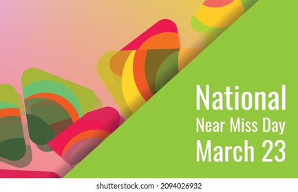 National Near Miss Day. Design geeignet für Grußkartenposter und Banner