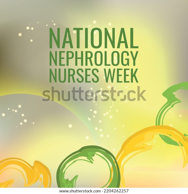 National Nephrology Nurses Week Design Suitable Stock Vector (Royalty