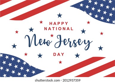 National New Jersey Day. Holiday concept. Template for background, Web banner, card, poster, t-shirt with text inscription