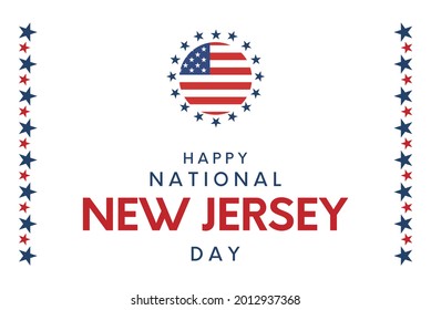 National New Jersey Day. Holiday concept. Template for background, Web banner, card, poster, t-shirt with text inscription