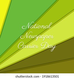 National Newspaper Carrier Day. Suitable For Greeting Card Poster And Banner