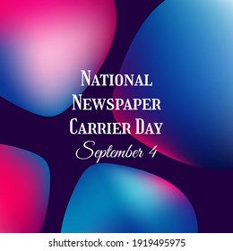 National Newspaper Carrier Day . Suitable For Greeting Card Poster And Banner