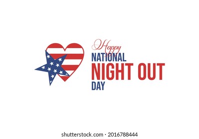 National Night Out Day. Holiday concept. Template for background, Web banner, card, poster, t-shirt with text inscription