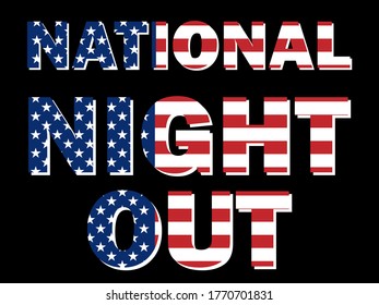 National Night Out is held in the USA every first Tuesday of August in order to raise public awareness about the work of police, fire, ambulance and other services. All elements are isolated.