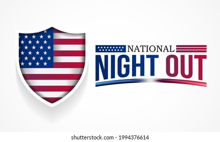 National Night out (NNO) is observed every year in August, it is an annual community building campaign that promotes police-community partnerships and neighborhood camaraderie. vector illustration
