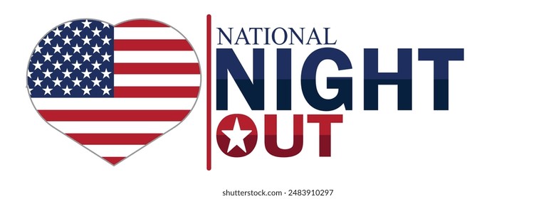 National Night Out. Suitable for greeting card, poster and banner. Vector illustration.