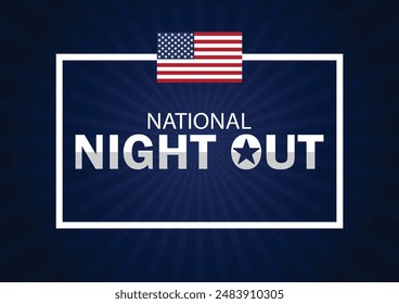 National Night Out Vector illustration. Holiday concept. Template for background, banner, card, poster with text inscription.