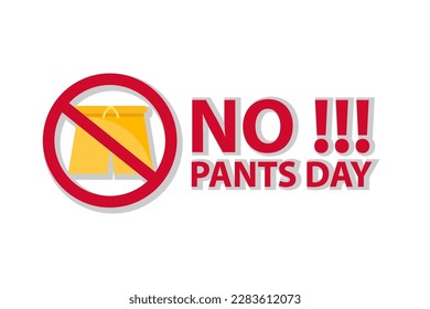 National No Pants Day vector The first Friday of May. Important day
