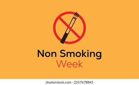 National Non Smoking week observed each year during January. National Non Smoking week creative concept design. Vector template for banner, greeting card, poster with background.