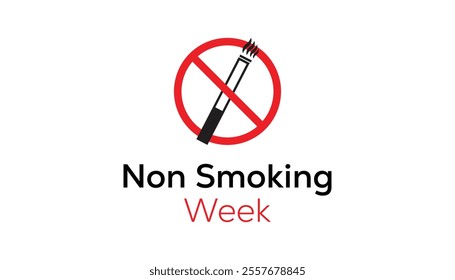 National Non Smoking week observed each year during January. National Non Smoking week creative concept design. Vector template for banner, greeting card, poster with background.