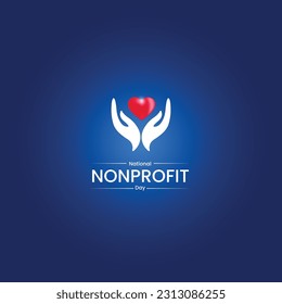 National Nonprofit Day. Nonprofit day creative concept. 